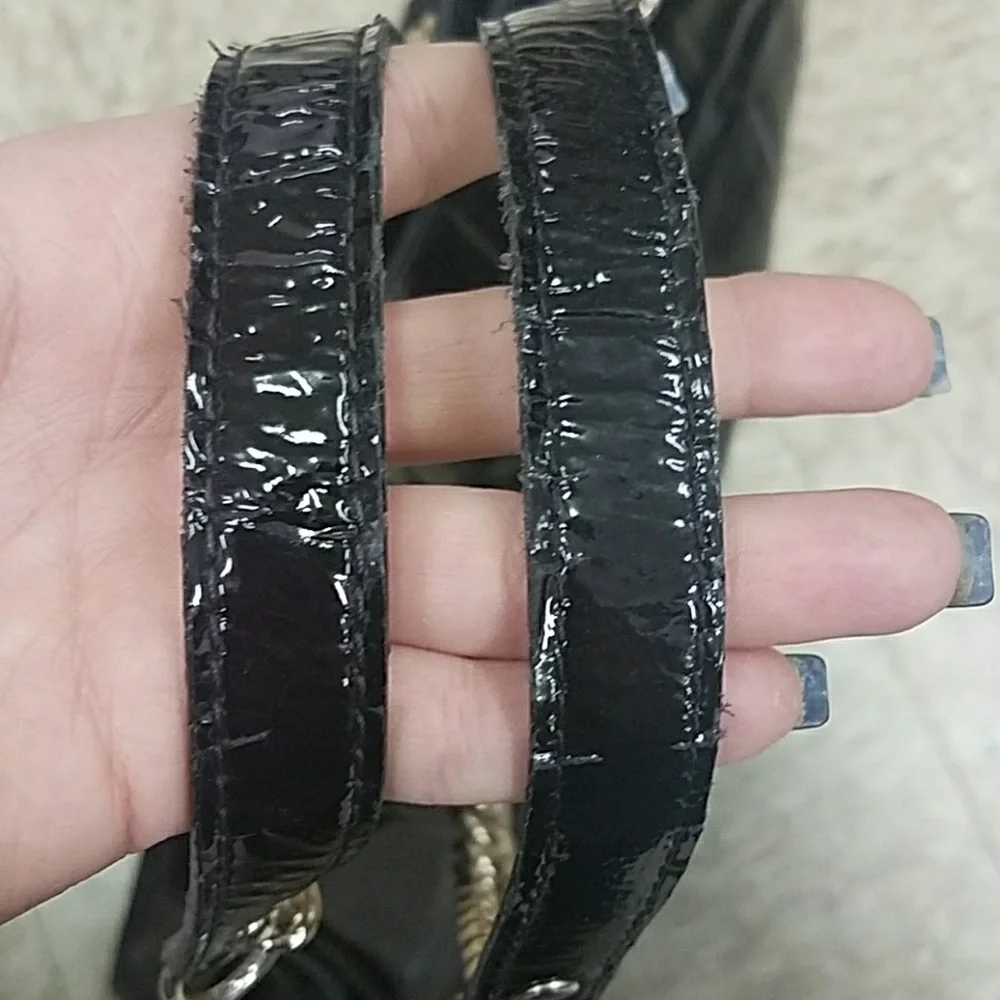 Kate Spade black purse with chain‎ handles